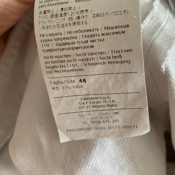 Valentino straight leg white cotton pants - Picture 6 of 6